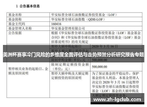 美洲杯赛事冷门风险的多维度全面评估与走势预警分析研究报告专题